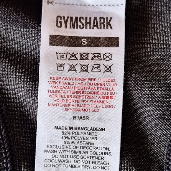 Gymshark Adapt seamless camo tank racerback workout top gray black spandex - Picture 3 of 4